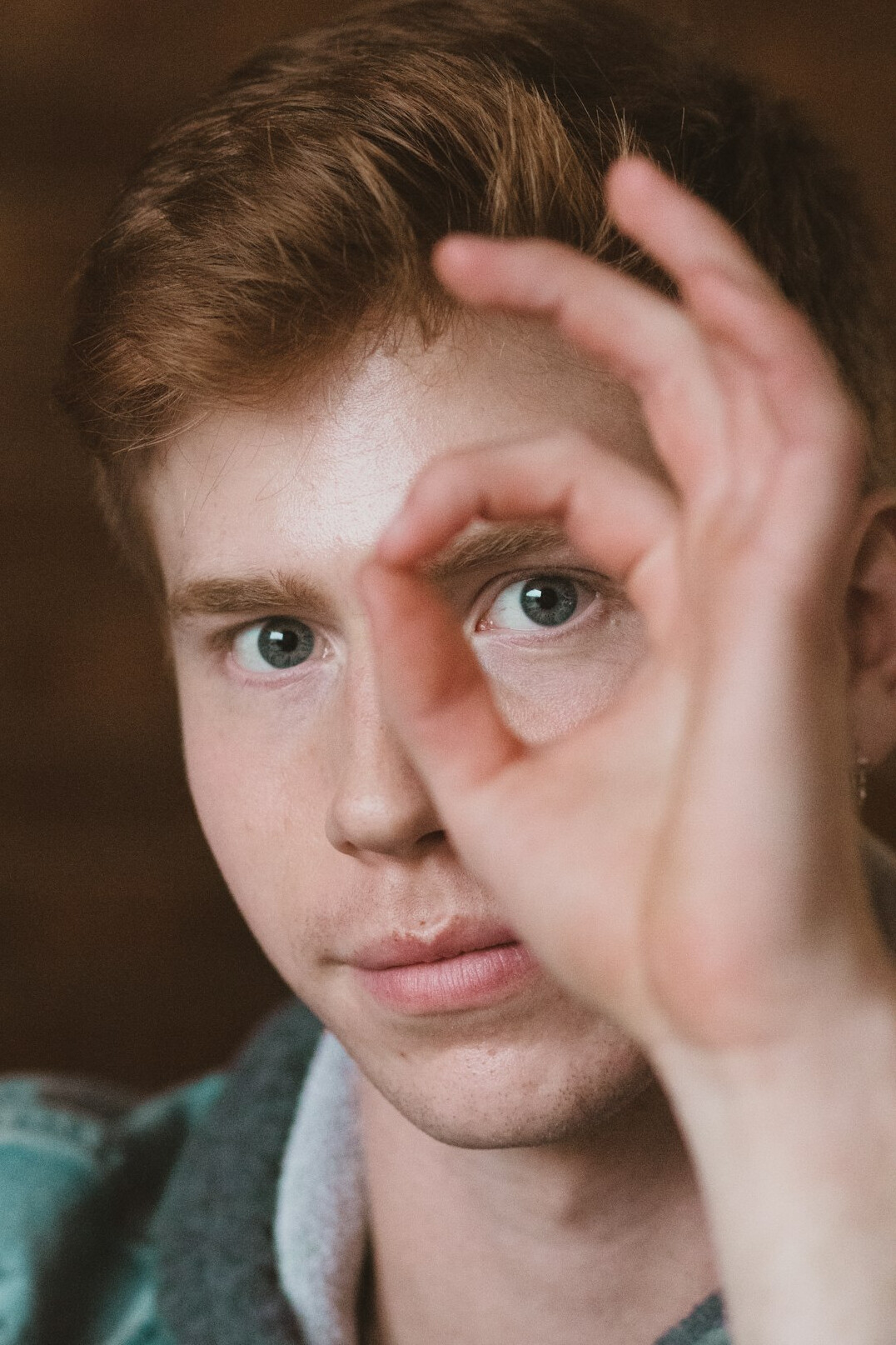 Studio portrait of a young German man researcher